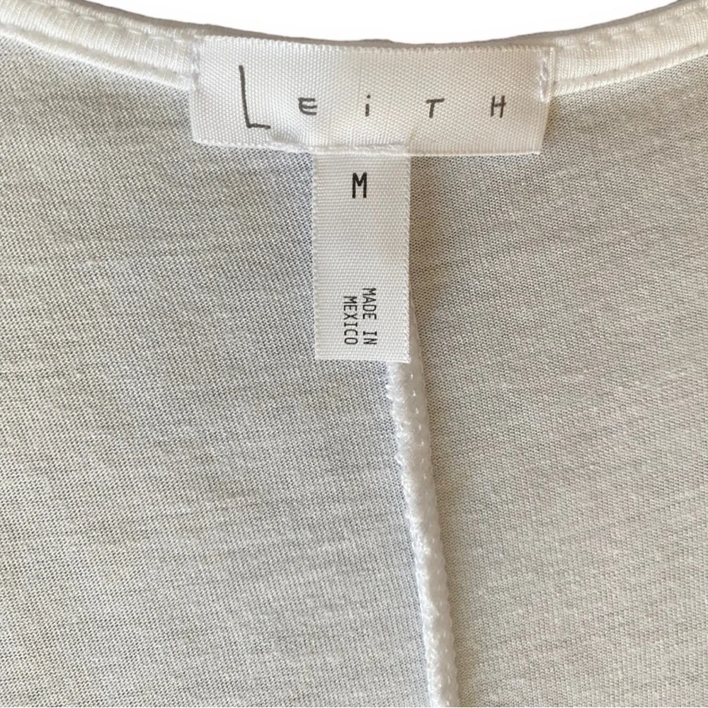 LEITH White V-neck T-Shirt Dress | Size Medium - Picture 7 of 11